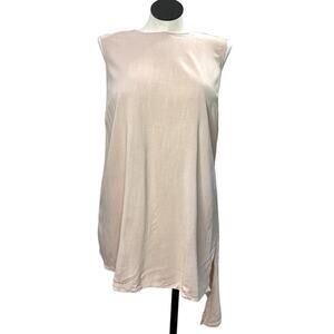 H by Halston Plus Size 18W Tunic Top Asymmetrical Textured Crepe Minimalist